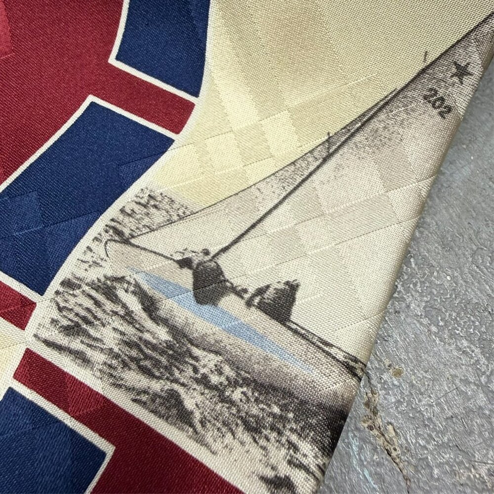 Polo Ralph Lauren Tie Sailboat Print 100% Silk Handmade Satin 4" - Picture 3 of 8